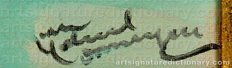 Authentic signature by Jean Gabriel DOMERGUE on Painting/Watercolour artwork