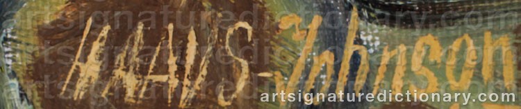 Signature by John Gunnar ‘Haavs-Johnson’ JOHNSON