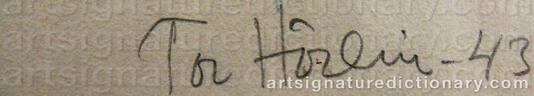 Signature by Tor HÖRLIN