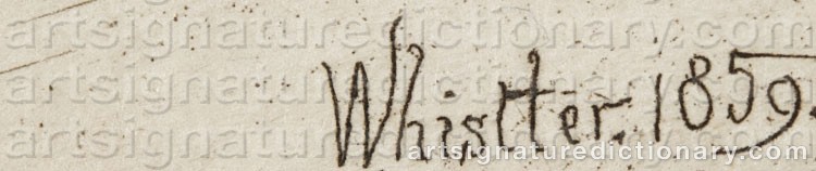 Authentic signature by James Abbot Mcneill WHISTLER on  artwork