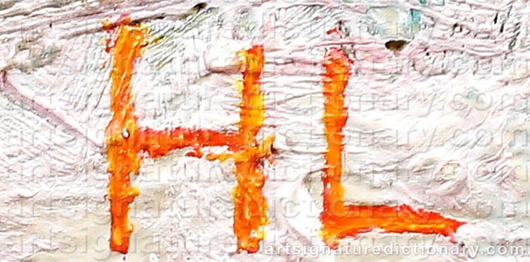 Authentic signature by Hugo LÖFVING on Painting/Watercolour artwork