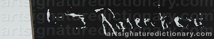 Authentic signature by Yetta ROSENBERG on  artwork