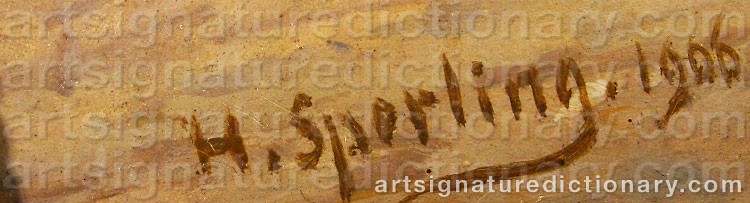 Authentic signature by Heinrich SPERLING on  artwork