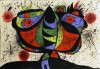 Close-up details showing Joan MIRO signature forgery characteristics
