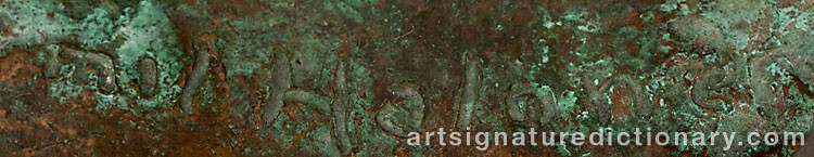 Authentic signature by Emil HALONEN on artwork