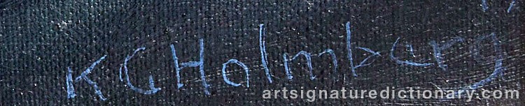 Signature by Karl Gustav HOLMBERG