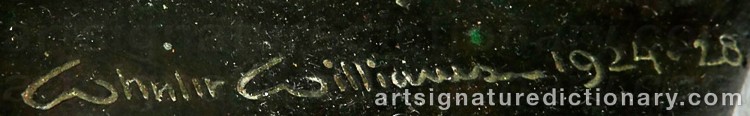 Authentic signature by Wheeler WILLIAMS on Sculpture artwork