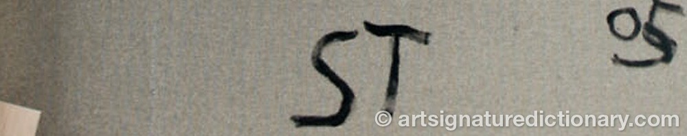 Authentic signature by Sonny TRONBORG on  artwork