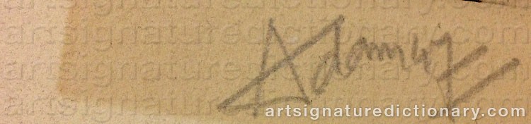 Authentic signature by Henri-Georges ADAM on  artwork