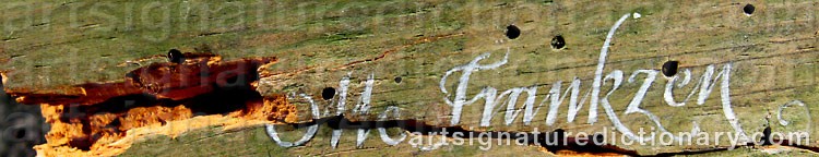 Authentic signature by Olle FRANKZÉN on  artwork