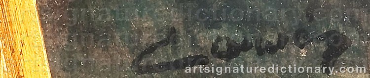 Authentic signature by Alvar CAWÉN on  artwork