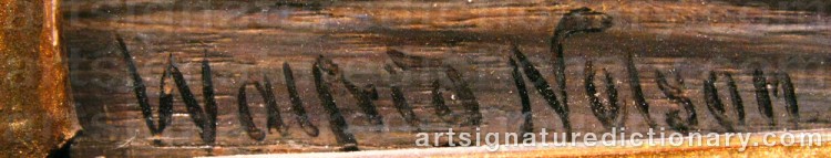 Signature by Valfrid NELSON