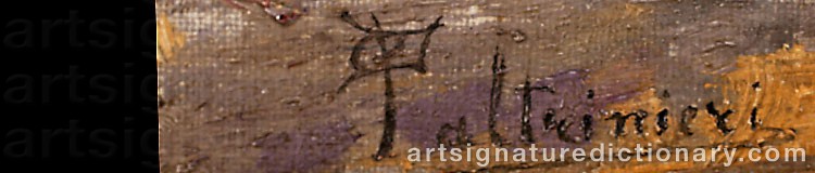 Authentic signature by Oreste PALTRINIERI on artwork