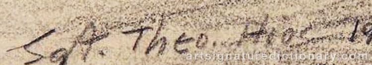 Authentic signature by Theodore ‘Theo’ HIOS on  artwork
