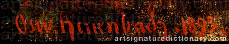 Signature by Oswald ACHENBACH