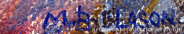 Signature by Märtha BOLIN-CLASON