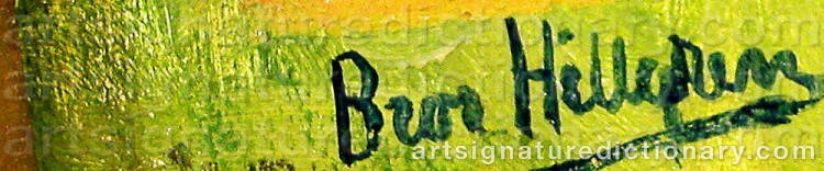 Signature by Bror HILLGREN