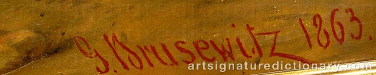 Signature by Gustaf BRUSEWITZ