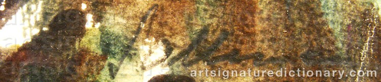 Authentic signature by Tyko SALLINEN on Painting/Watercolour artwork