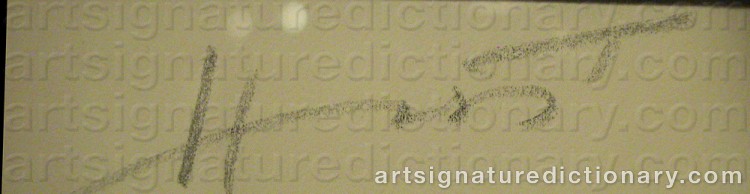 Authentic signature by Horst P. HORST on artwork
