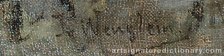 Authentic signature by Josef WENGLEIN on Painting/Watercolour artwork