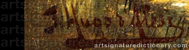 Authentic signature by Hugo D'ALESI on  artwork