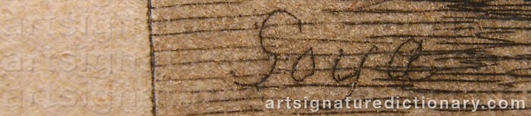 Authentic signature by Francisco GOYA on  artwork