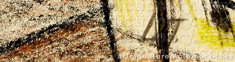 Authentic signature by Lennart JÖNSSON on  artwork