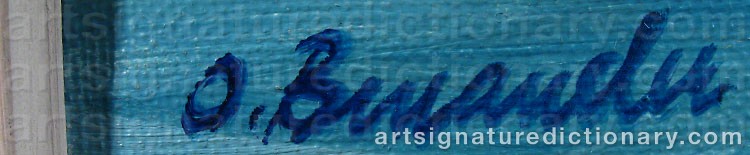 Authentic signature by Olof BENANDER on Painting/Watercolour artwork