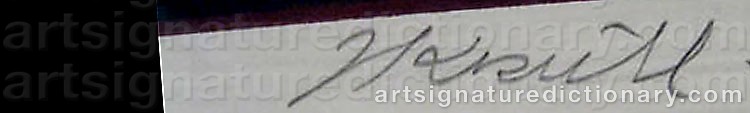 Authentic signature by Hans Oldau KRULL on  artwork