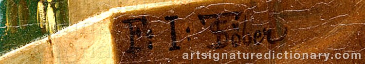 Authentic signature by Franz Joseph STÖBER on  artwork