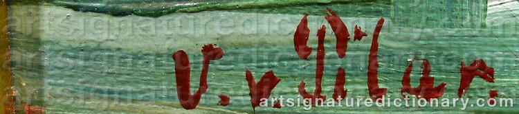 Authentic signature by V.v. PILAR on  artwork