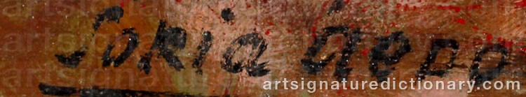 Authentic signature by Francisco SORIA AEDO on  artwork