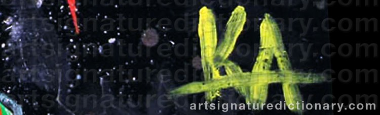 Authentic signature by Kjeld APPEL on artwork