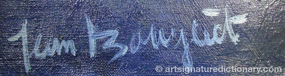 Authentic signature by Jean BOUQUET on  artwork