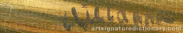 Authentic signature by Aarne ULAPPA on  artwork