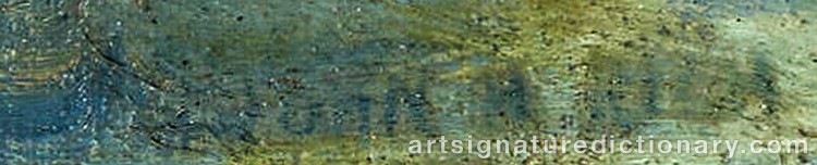 Authentic signature by John Hubbard RICH on Painting/Watercolour artwork