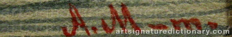 Signature by August MALMSTRÖM