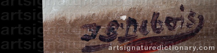 Authentic signature by Ingeborg DUBOIS on  artwork