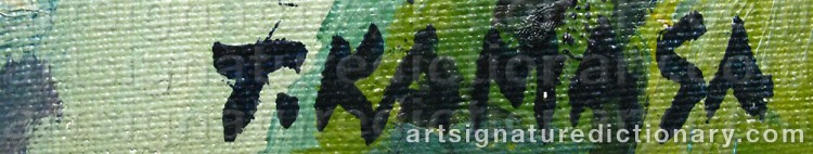 Authentic signature by Tadeuz KAMASA on artwork
