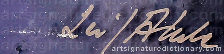 Authentic signature by Leif AHRLE on Painting/Watercolour artwork