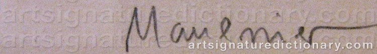 Signature by Alfred MANESSIER
