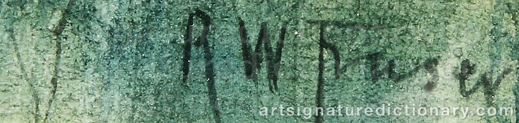 Authentic signature by Robert Winchester FRASER on  artwork