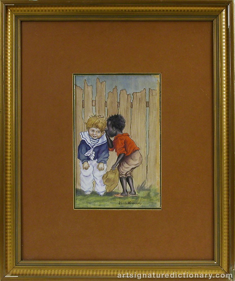 Close-up details showing Jenny NYSTRÖM signature forgery characteristics