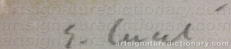 Authentic signature by Enzo CUCCHI on  artwork