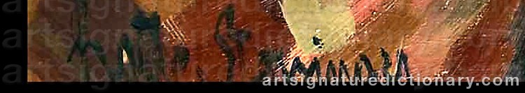 Authentic signature by Lotte STERZINGER on  artwork