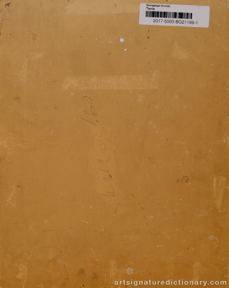 Close-up details showing Helene SCHJERFBECK signature forgery characteristics