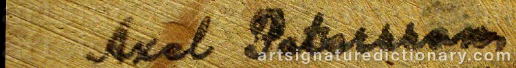 Signature by Axel ‘Döderhultarn’ PETERSSON