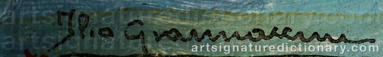 Authentic signature by Ilio GIANNACCINI on  artwork