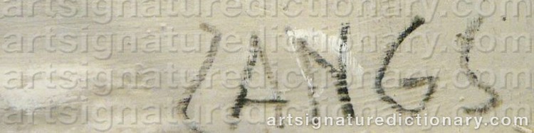 Authentic signature by Herbert ZANGS on artwork